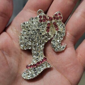 Charm for Necklace or Keychain - Ponytail Hair Bow